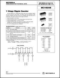 MC14024BD datasheet: 7-stage ripple counter MC14024BD