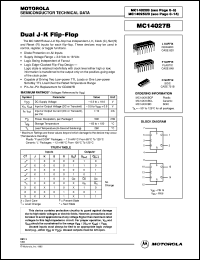 MC14027BCP datasheet: Dual J-K flip-flop MC14027BCP