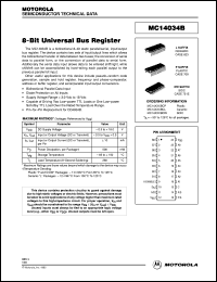 MC14034BCL datasheet: 8-bit universal bus register MC14034BCL