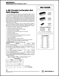 MC14035BD datasheet: 4-bit parallel-in/parallel-out shift register MC14035BD