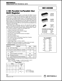 MC14035BCP datasheet: 4-bit parallel-in/parallel-out shift register MC14035BCP