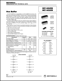 MC14049BD datasheet: Hex buffer MC14049BD