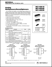 MC14052BCP datasheet: Analog multiplexer/demultiplexer MC14052BCP