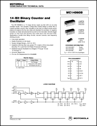 MC14060BD datasheet: 14-bit binary counter and oscillator MC14060BD