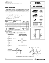 MC14069UBCL datasheet: Hex inverter MC14069UBCL