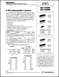 MC14099BCP datasheet: 8-bit addressable latche MC14099BCP