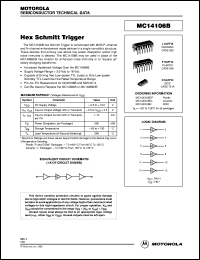 MC14106BD datasheet: Hex schmitt triger MC14106BD