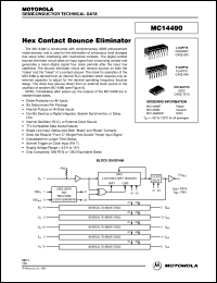 MC14490DW datasheet: Hex contact bounce eliminator MC14490DW