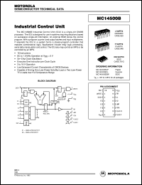 MC14500BDW datasheet: Industrial control unit MC14500BDW