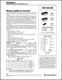 MC14516BCL datasheet: Binary up/down counter MC14516BCL