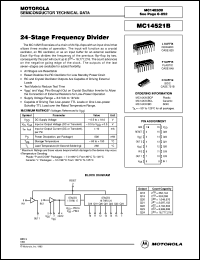MC14521BCL datasheet: 24-stage frequency divider MC14521BCL