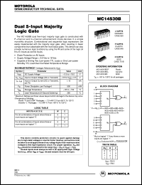 MC14530BD datasheet: Dual 5-input majority logic gate MC14530BD