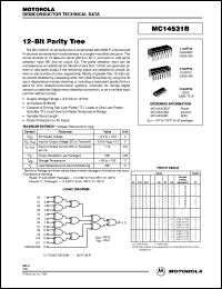 MC14531BD datasheet: 12-bit parity tree MC14531BD
