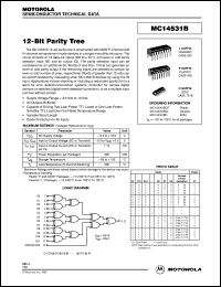 MC14531BCP datasheet: 12-bit parity tree MC14531BCP