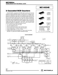 MC14534BDW datasheet: 5 cascaded BCD counter MC14534BDW