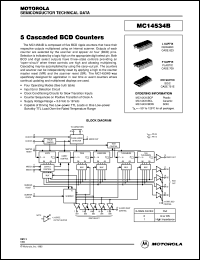 MC14534BCP datasheet: 5 cascaded BCD counter MC14534BCP