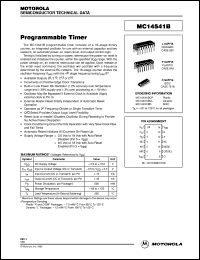 MC14541BCL datasheet: Programmable timer MC14541BCL