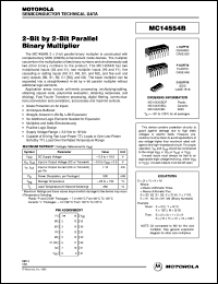 MC14554BCL datasheet: 2-bit by 2-bit parallel binary multiplexer MC14554BCL