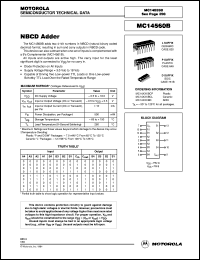 MC14560BCL datasheet: NBCD adder MC14560BCL