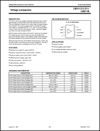 LM111F datasheet: Voltage comparator LM111F