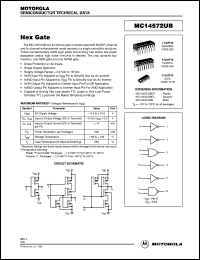 MC14572UBCP datasheet: Hex gate MC14572UBCP