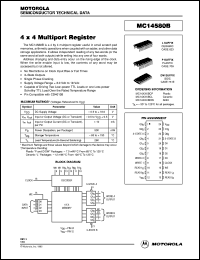 MC14580BDW datasheet: 4 x 4 multiport register MC14580BDW