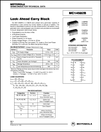 MC14582BCL datasheet: Look-ahead carry block MC14582BCL