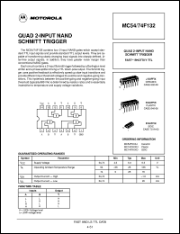 MC74F132N datasheet: Quad 2-input NAND schmitt trigger MC74F132N