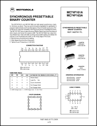 MC54F163AJ datasheet: Binary counter MC54F163AJ