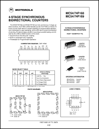 MC54F168J datasheet: 4-stage synchronous bidirectional counter MC54F168J