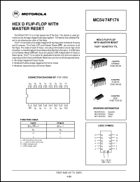 MC74F174D datasheet: Hex D flip-flop with master reset MC74F174D