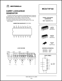 MC54F182J datasheet: Carry lookahead generator MC54F182J