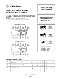 MC74F242D datasheet: Octal bus transceiver with 3-state outputs MC74F242D