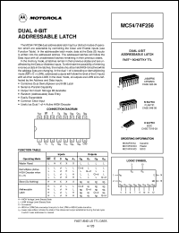 MC54F256J datasheet: Dual 4-bit addressable latch MC54F256J