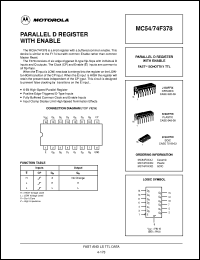 MC74F378N datasheet: Parallel D register with enable MC74F378N