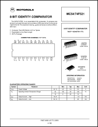 MC74F521DW datasheet: 8-bit identity comparator MC74F521DW