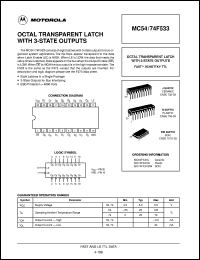 MC74F533DW datasheet: Octal transparent latch with 3-state outputs MC74F533DW