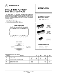 MC74F534DW datasheet: Octal D-type flip-flop with 3-state outputs MC74F534DW