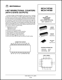 MC74F568N datasheet: 4-bit bidirectional counter MC74F568N