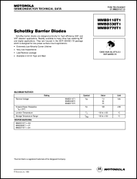 MMBD770T1 datasheet: Schottky barrier diode MMBD770T1