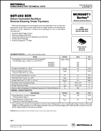 MCR08MT1 datasheet: Silicon controlled rectifier MCR08MT1