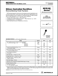 MCR100-6 datasheet: Silicon controlled rectifier MCR100-6