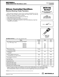 MCR106-4 datasheet: Silicon controlled rectifier MCR106-4