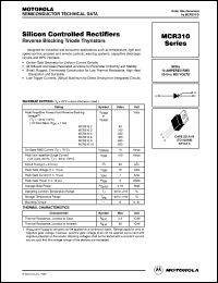 MCR310-6 datasheet: Silicon controlled rectifier MCR310-6