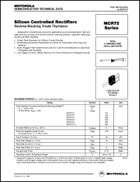 MCR72-2 datasheet: Silicon controlled rectifier MCR72-2