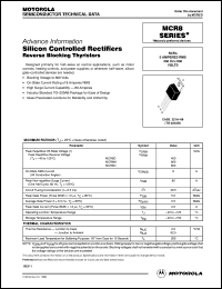 MCR8D datasheet: Silicon controlled rectifier MCR8D