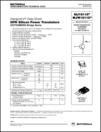 MJW16110 datasheet: NPN silicon power transistor MJW16110