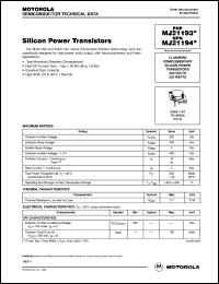 MJ21194 datasheet: Silicon power transistor MJ21194