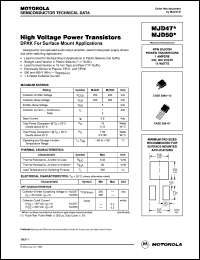 MJD50 datasheet: High voltage power transistor MJD50