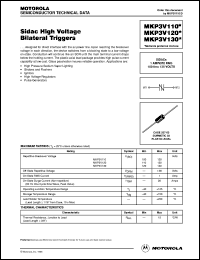 MKP3V120 datasheet: Sidac high-voltage bilateral trigger MKP3V120